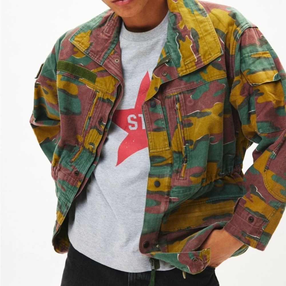 Urban Outfitters Green and Yellow Camouflage Jacket
